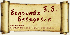 Blaženka Belogrlić vizit kartica